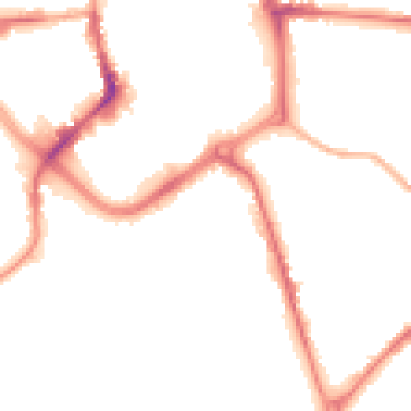 Night-time road noise heatmap for ST1 3DD