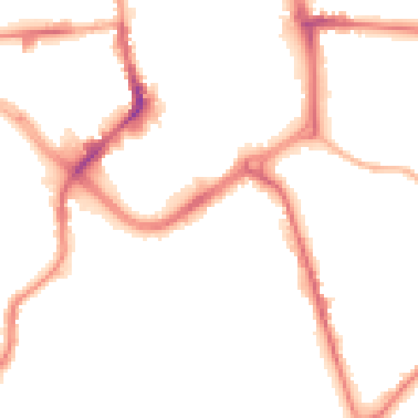 Night-time road noise heatmap for ST1 3DE