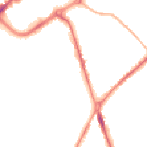 Night-time road noise heatmap for ST1 3DJ