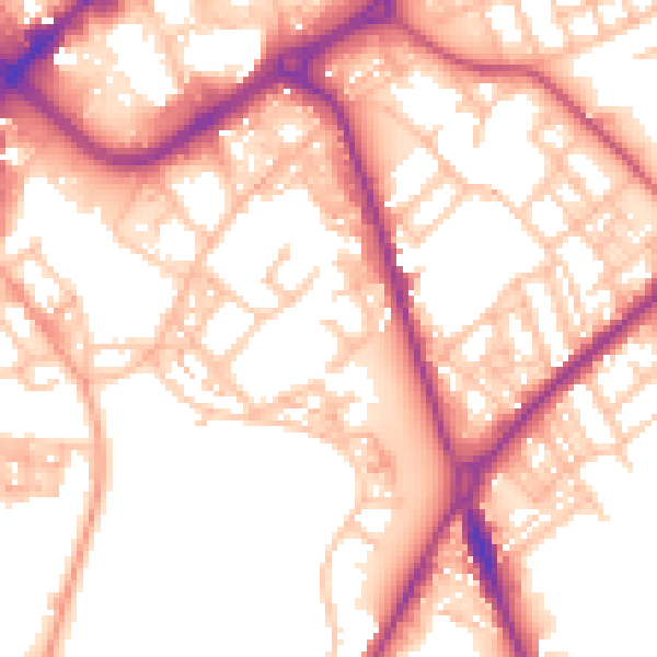 Daytime road noise heatmap for ST1 3DL