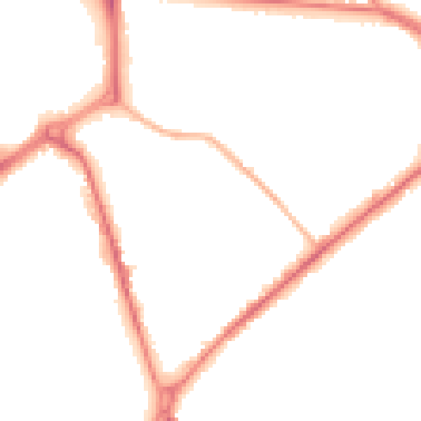 Night-time road noise heatmap for ST1 3DY