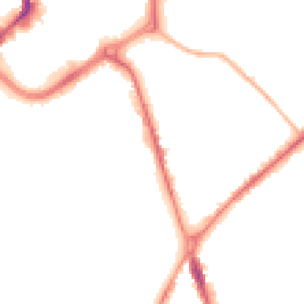 Night-time road noise heatmap for ST1 3EN