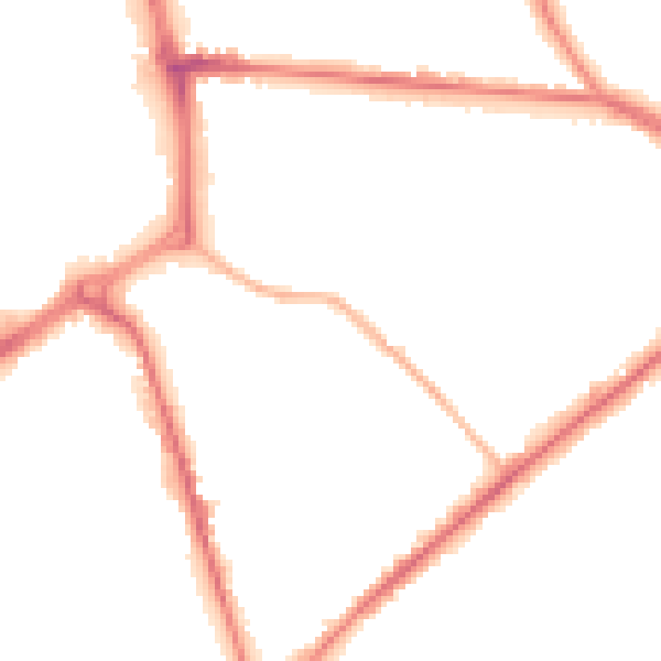 Night-time road noise heatmap for ST1 3GG