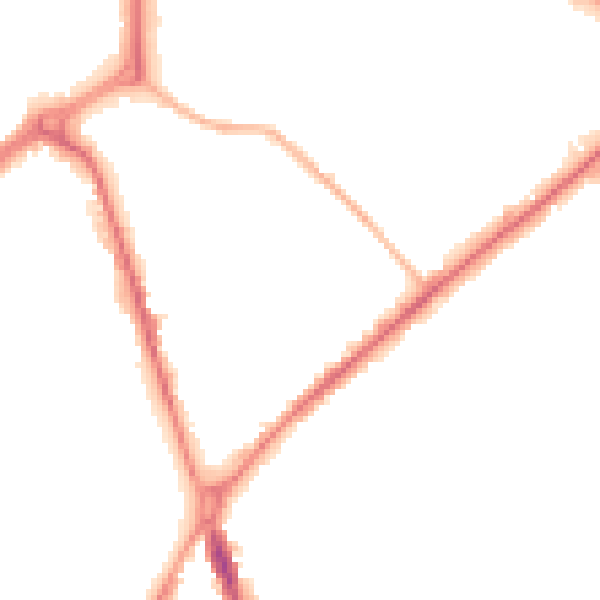 Night-time road noise heatmap for ST1 3GL