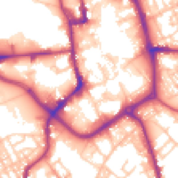 Daytime road noise heatmap for ST1 3GN