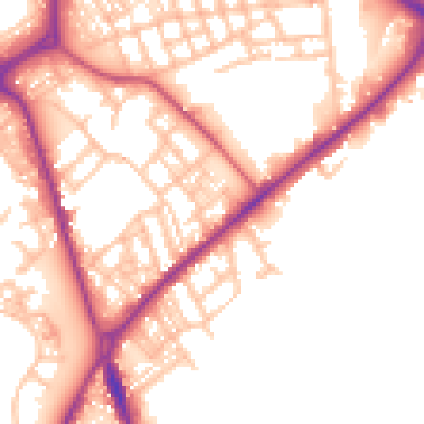 Daytime road noise heatmap for ST1 3GX