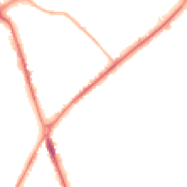 Night-time road noise heatmap for ST1 3HN