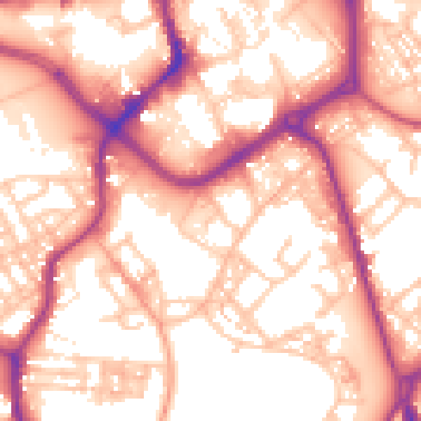 Daytime road noise heatmap for ST1 3RF