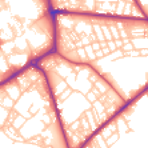 Daytime road noise heatmap for ST1 3TE