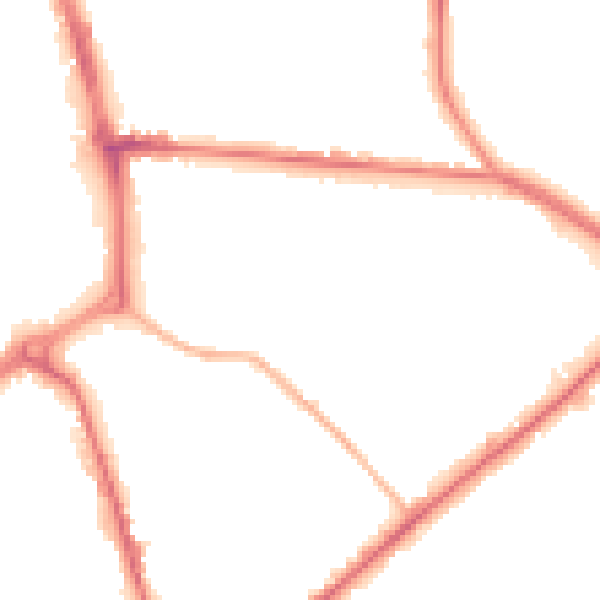 Night-time road noise heatmap for ST1 3TX