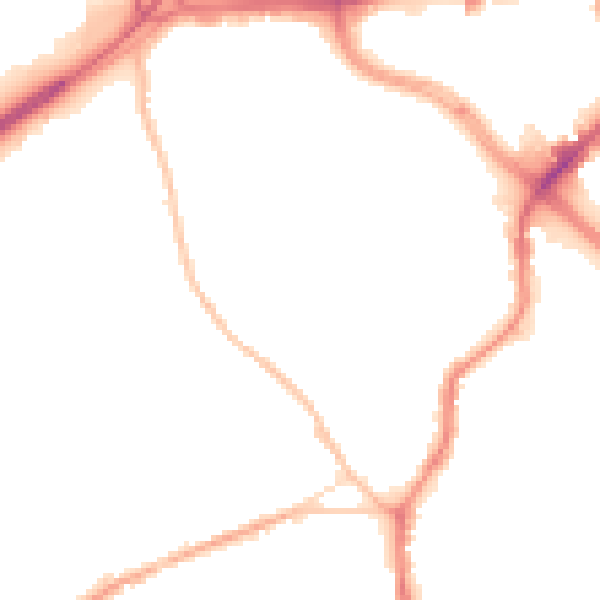 Night-time road noise heatmap for ST1 4JS