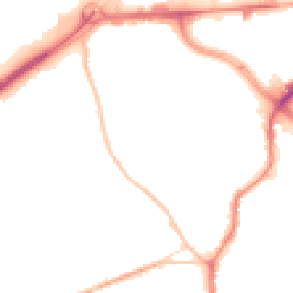 Night-time road noise heatmap for ST1 4JY