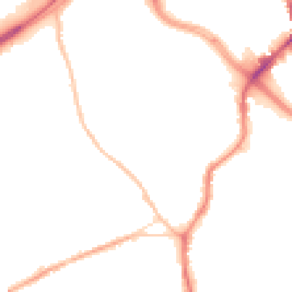 Night-time road noise heatmap for ST1 4JZ