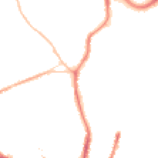 Night-time road noise heatmap for ST1 4NN
