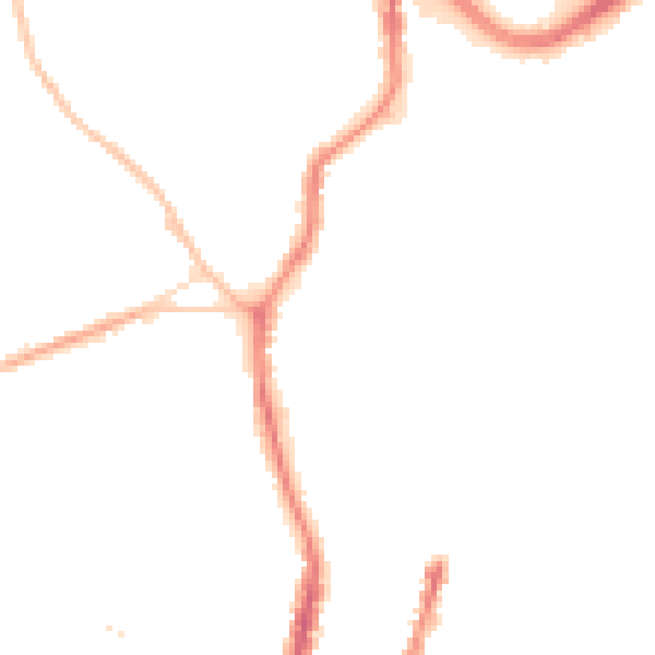 Night-time road noise heatmap for ST1 4NY