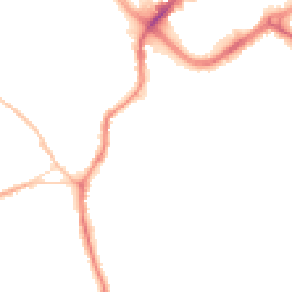 Night-time road noise heatmap for ST1 4QD
