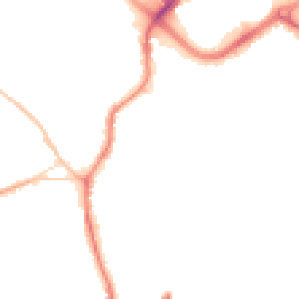 Night-time road noise heatmap for ST1 4QS
