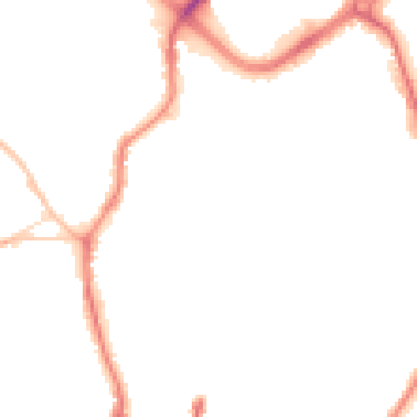 Night-time road noise heatmap for ST1 4QT