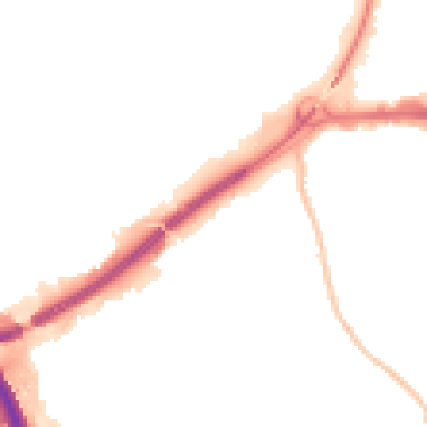 Night-time road noise heatmap for ST1 4QY