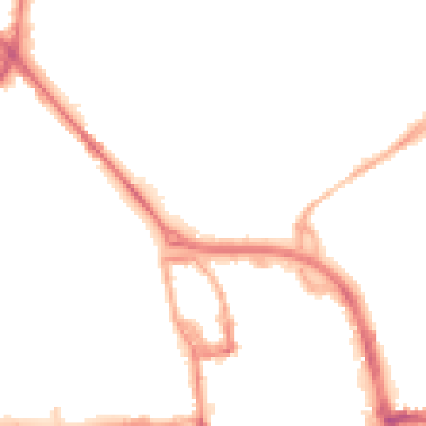 Night-time road noise heatmap for ST1 5AZ