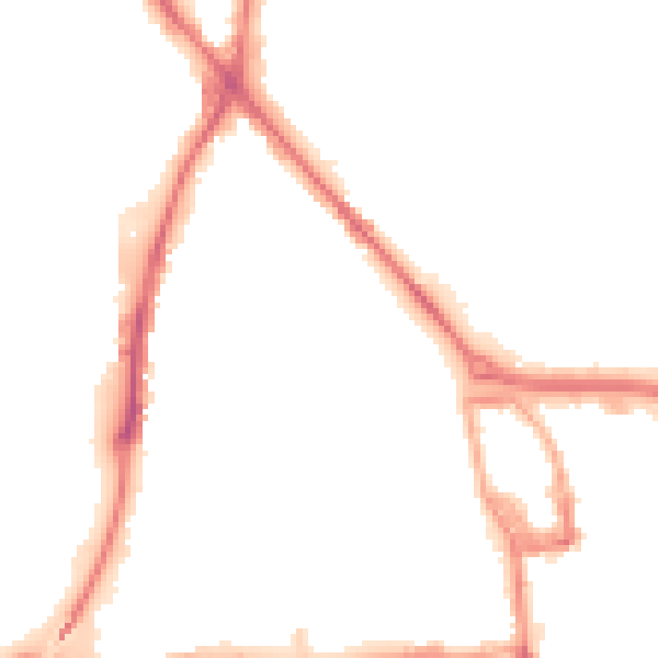 Night-time road noise heatmap for ST1 5DP