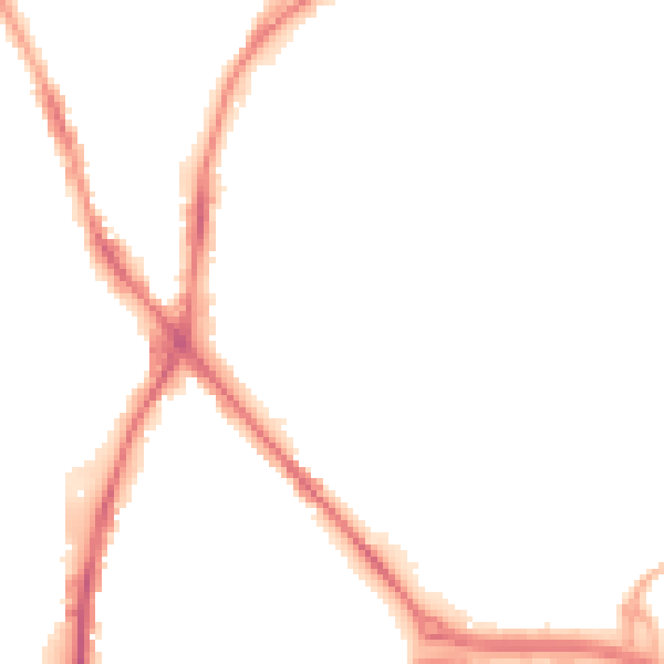 Night-time road noise heatmap for ST1 5FD