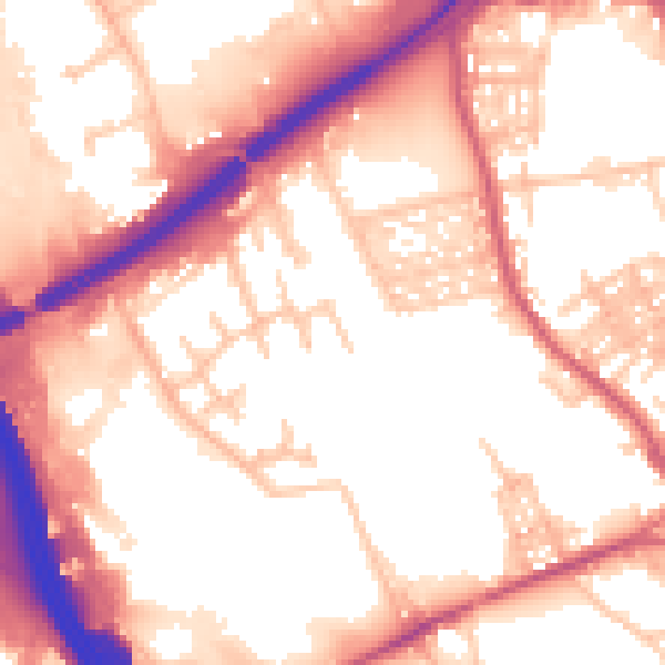Daytime road noise heatmap for ST1 5GF