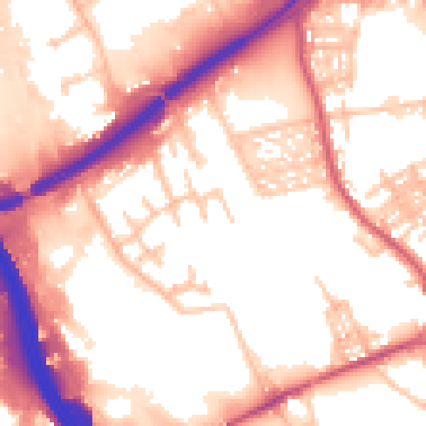 Daytime road noise heatmap for ST1 5GH