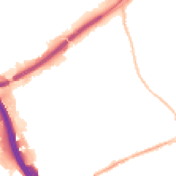 Night-time road noise heatmap for ST1 5GH