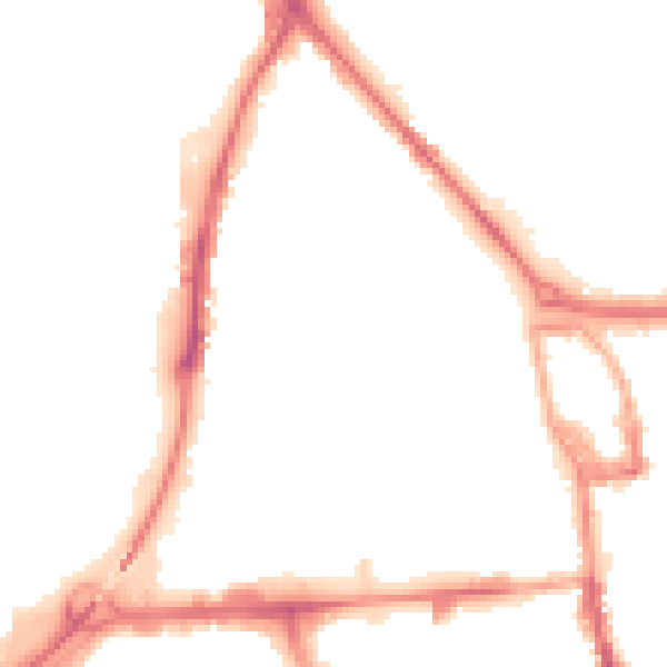 Night-time road noise heatmap for ST1 5JA