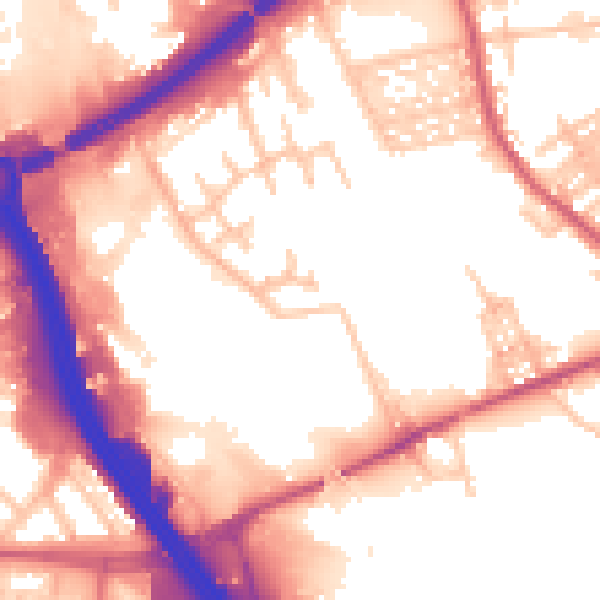 Daytime road noise heatmap for ST1 5PF