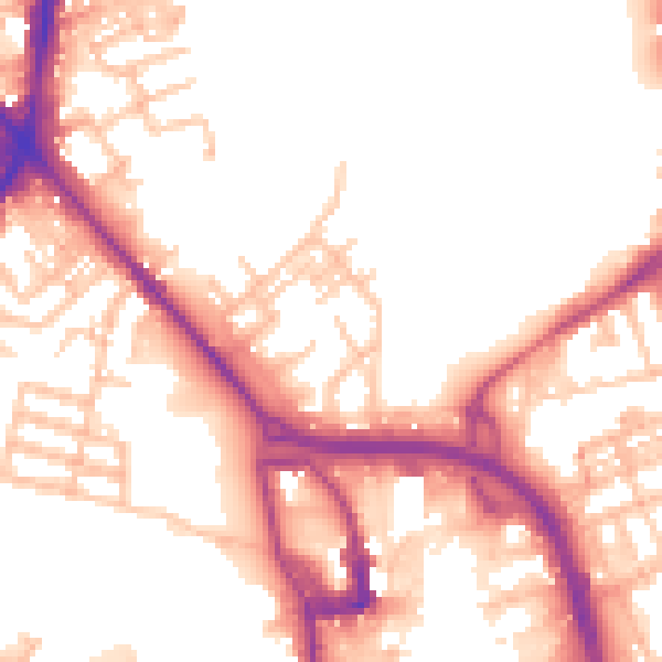 Daytime road noise heatmap for ST1 5QS