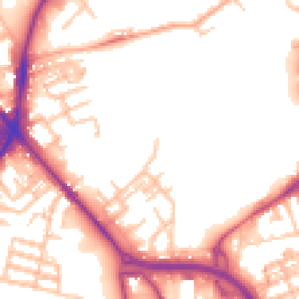 Daytime road noise heatmap for ST1 5QW