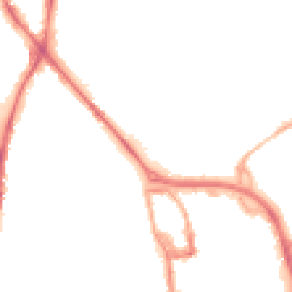 Night-time road noise heatmap for ST1 5RA