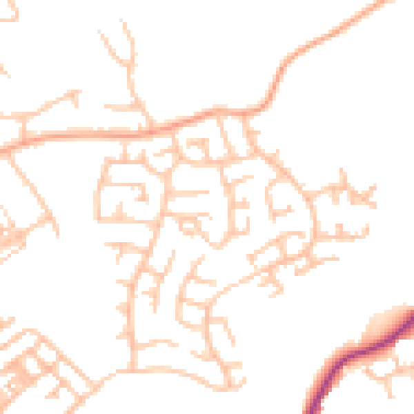Daytime road noise heatmap for ST1 6TP
