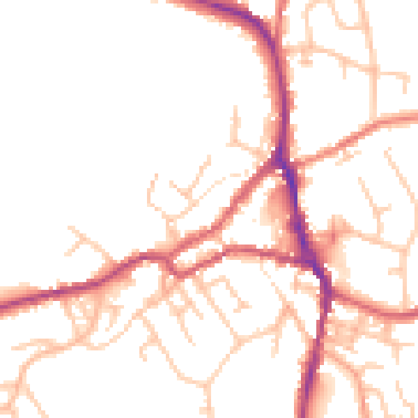 Daytime road noise heatmap for ST10 1AH