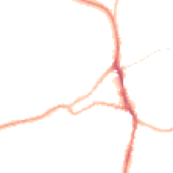 Night-time road noise heatmap for ST10 1AH