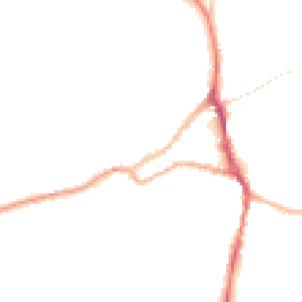 Night-time road noise heatmap for ST10 1AJ