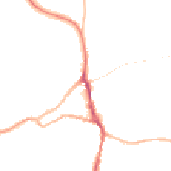 Night-time road noise heatmap for ST10 1BD