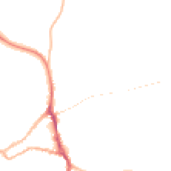 Night-time road noise heatmap for ST10 1DH