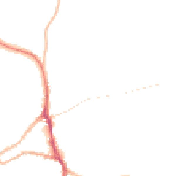 Night-time road noise heatmap for ST10 1DQ