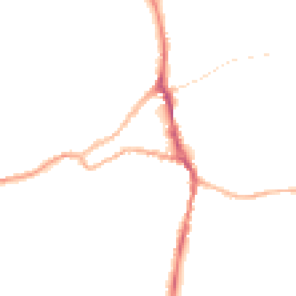 Night-time road noise heatmap for ST10 1DU
