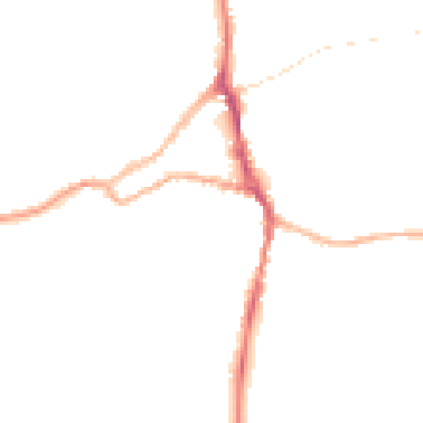 Night-time road noise heatmap for ST10 1ED