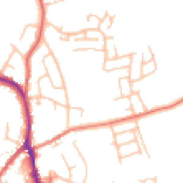 Daytime road noise heatmap for ST10 1GE