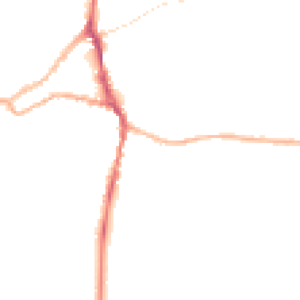 Night-time road noise heatmap for ST10 1HH