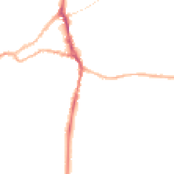 Night-time road noise heatmap for ST10 1HN
