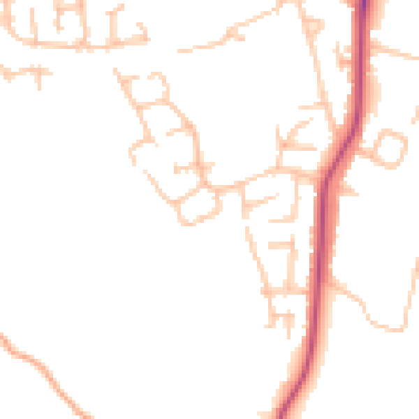 Daytime road noise heatmap for ST10 1LB