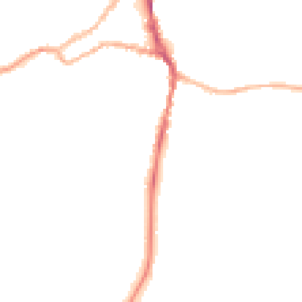 Night-time road noise heatmap for ST10 1LQ