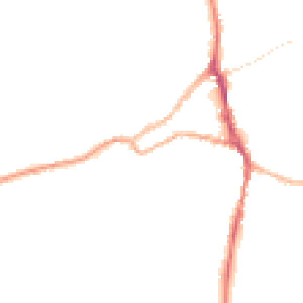 Night-time road noise heatmap for ST10 1NR