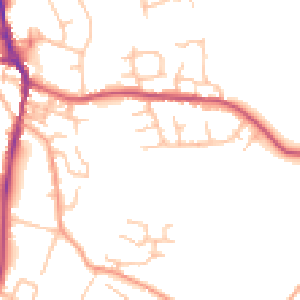 Daytime road noise heatmap for ST10 1SE